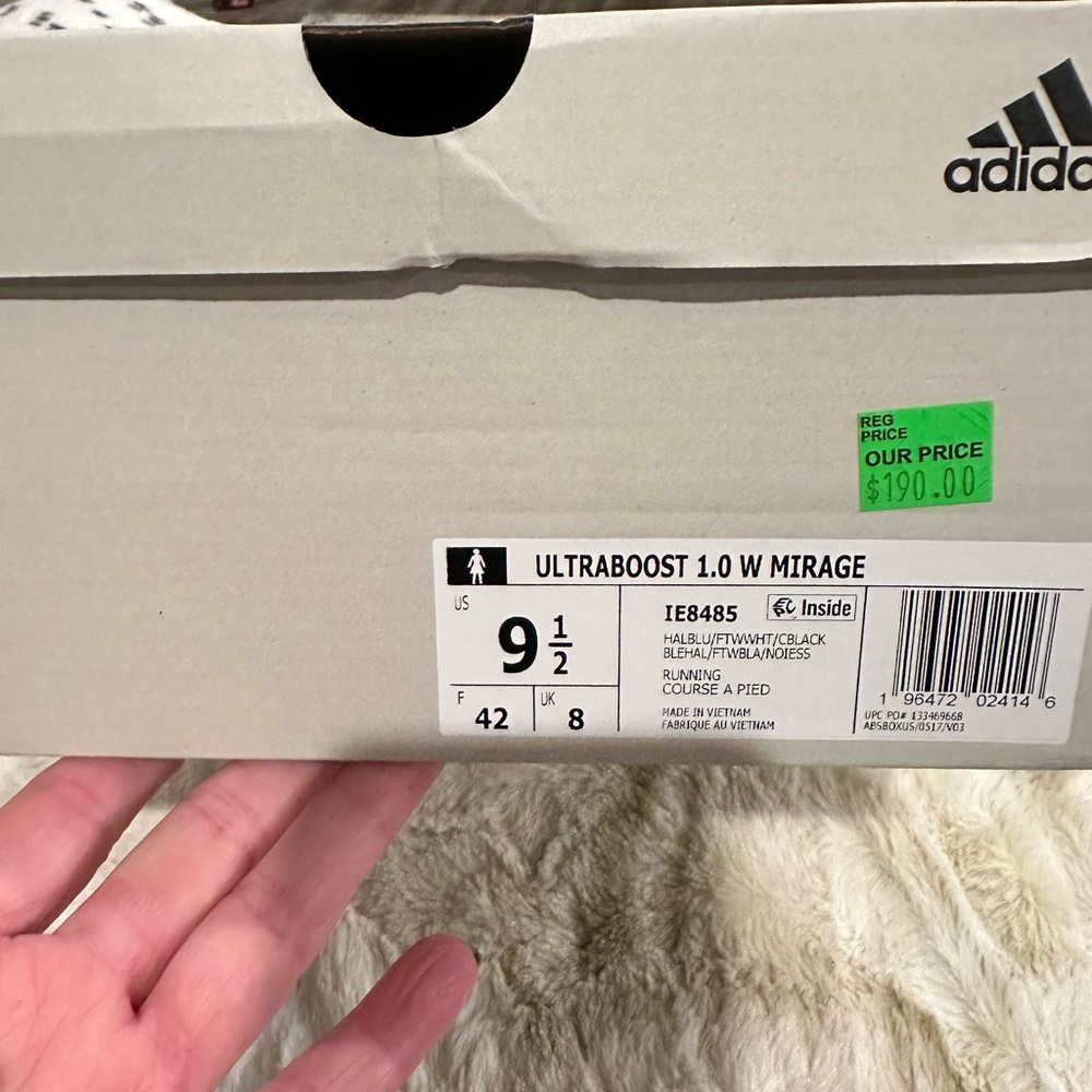 Adidas Ultraboost 1.0 W Black and White Running Shoes